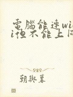 电脑能连wifi但不能上网