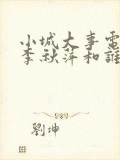 小城大事电视剧李秋萍和谁在一起了封面