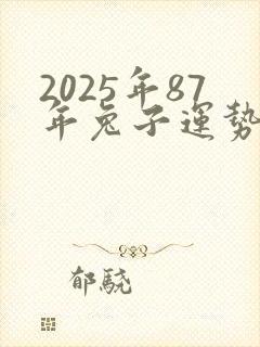 2025年87年兔子运势