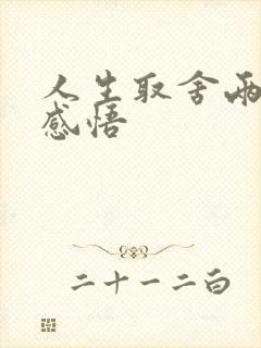 人生取舍两难全感悟封面