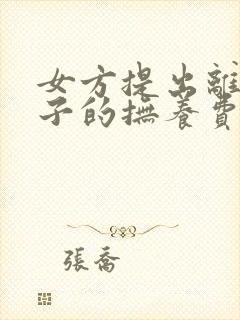 女方提出离婚孩子的抚养费给多少钱