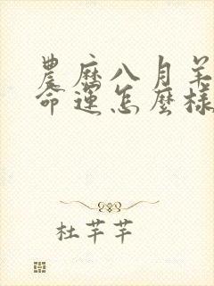 农历八月羊男的命运怎么样