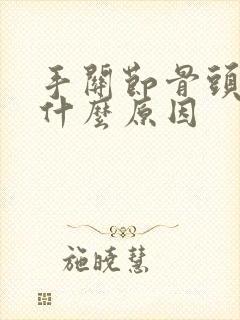 手关节骨头疼痛什么原因封面