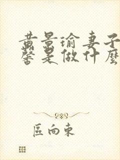 黄景瑜妻子王雨馨是做什么的