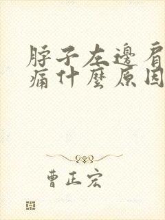 脖子左边肩膀疼痛什么原因引起的