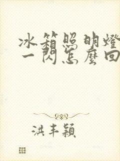 冰箱照明灯一闪一闪怎么回事