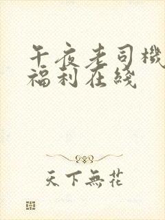 午夜老司机精品福利在线