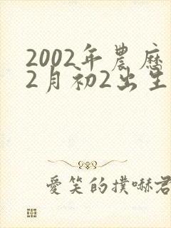2002年农历2月初2出生的命运