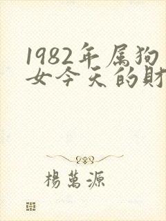 1982年属狗女今天的财运封面