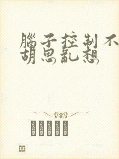 脑子控制不住的胡思乱想