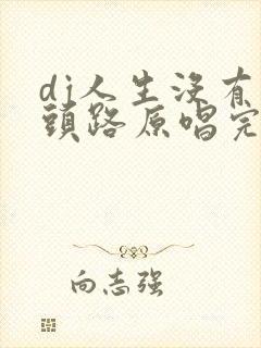 dj人生没有回头路原唱完整版封面