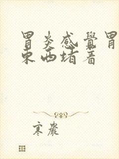 胃炎感觉胃里有东西堵着