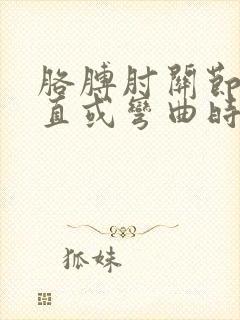 胳膊肘关节一伸直或弯曲时里面就疼