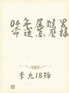 04年属猴男的命运怎么样封面