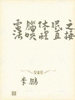 电脑休眠之后无法唤醒直接是黑屏封面