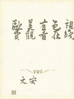 欧美有色视频免费观看在线封面