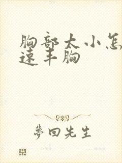 胸部太小怎样快速丰胸