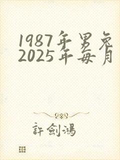 1987年男兔2025年每月运势