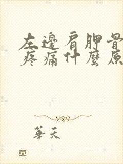 左边肩胛骨下方疼痛什么原因