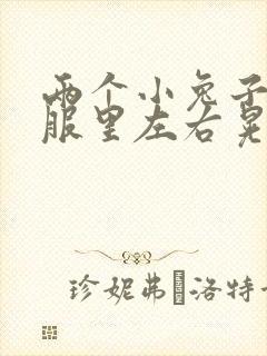 两个小兔子在衣服里左右晃