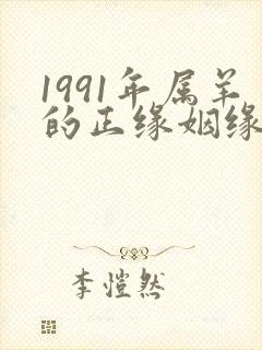 1991年属羊的正缘姻缘在哪年封面