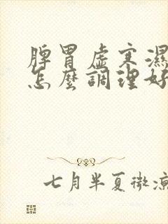 脾胃虚寒湿气重怎么调理好