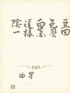 阴道白色豆腐渣一样怎么回事