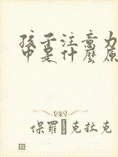 孩子注意力不集中是什么原因引起