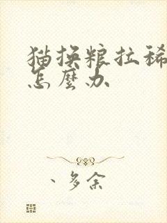 猫换粮拉稀呕吐怎么办