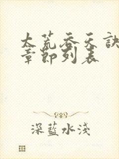 太荒吞天诀最新章节列表