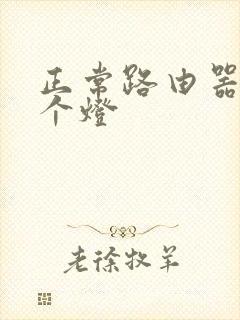 正常路由器亮几个灯