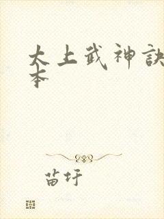 太上武神诀 完本