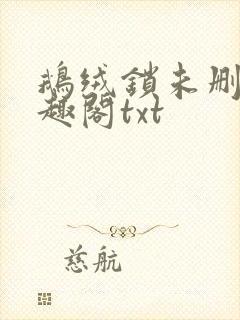 鹅绒锁未删除笔趣阁txt