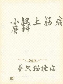 小腿上筋痛看什么科