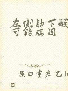 左侧肋下酸胀的可能病因