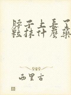 脖子上长了小肉粒抹什么药能下去