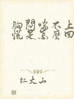 胸闷喘不上气心慌是怎么回事