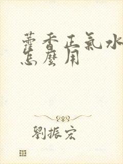 藿香正气水洗头怎么用