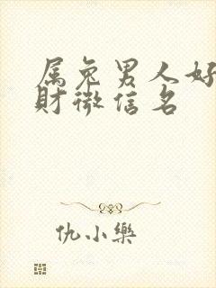 属兔男人好运旺财微信名