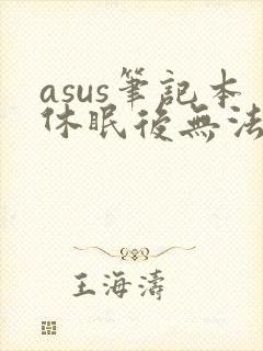 asus笔记本休眠后无法唤醒黑屏