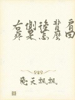 右侧后背肩胛骨疼是怎么回事女性