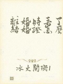 离婚时丢了一本结婚证怎么办