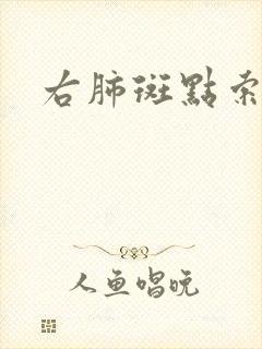 右肺斑点索条影