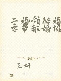 二婚领结婚证需要带离婚协议书吗封面