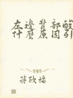 左边背部酸痛是什么原因引起的