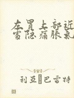 左胃上部近肋骨处隐痛胀气