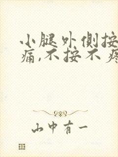 小腿外侧按压疼痛,不按不疼