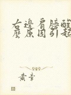 右边肩膀酸痛什么原因引起的