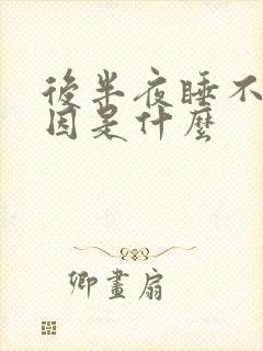 后半夜睡不着原因是什么