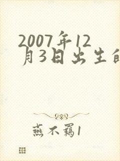 2007年12月3日出生的人命运